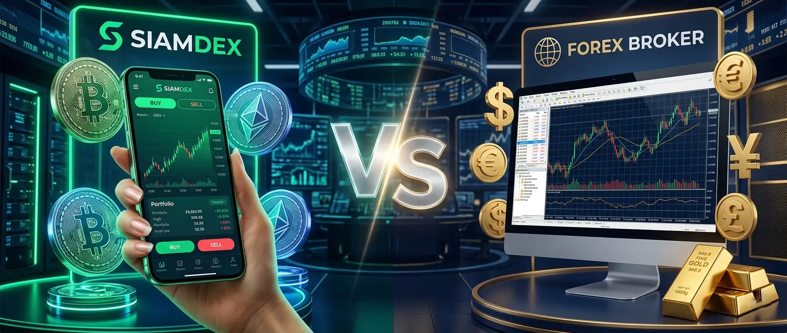 SiamDEX vs โบรกเกอร์ Forex ต่างกันยังไง?